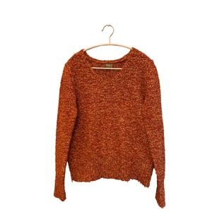 Royal Robbins Wool Blend Sweater Marled Orange Pullover‎ Long Sleeve Knit Size M